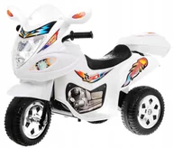 Pojazdy elektryczne dla dzieci - Motorek Trójkołowy BJX-088 elektryczny dla najmłodszych Biały + Dźwięki + Ś - miniaturka - grafika 1