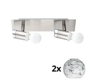 Lampy sufitowe - Eglo - LED Oświetlenie punktowe MY CHOICE 2xE14/4W/230V chrom/białe/czarne - miniaturka - grafika 1