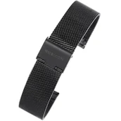 Akcesoria do zegarków - Stalowa siatka mesh RUBICON - 16 mm czarny - miniaturka - grafika 1