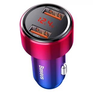 Baseus Magic Series Dual QC - ładowarka samochodowa Quick Charge 3.0 2x USB 45W 6A czerwony (CCMLC20A-09) - Ładowarki samochodowe - miniaturka - grafika 4