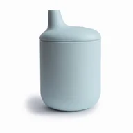 Kubki dla dzieci - Mushie Silikonowy Kubek Sippy Cup Powder Blue - miniaturka - grafika 1