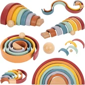 Łamigłówki - Klocki Układanka motoryczna Tęcza Safari Small Foot - miniaturka - grafika 1