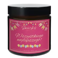 Świece - Świeca Sojowa Z Napisem Wszystkiego Najlepszego Na Urodziny 120 Ml - miniaturka - grafika 1