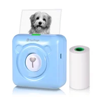 Drukarki - OWSOO PeriPage Mini Pocket Wireless BT Thermal Printer błękitna - miniaturka - grafika 1