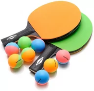 Tenis stołowy - Meteor Zestaw do tenisa stołowego Rainbow 2 rakietki i 8 piłeczek 15024 - miniaturka - grafika 1