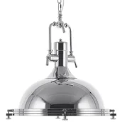 Lampy sufitowe - Beliani Lampa wisząca srebrna EBRON - miniaturka - grafika 1