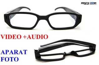 Okulary przeciwsłoneczne - Spy Szpiegowskie Okulary zerówki) Nagrywające Obraz i Dźwięk + Aparat Foto itd 590737155201 - grafika 1