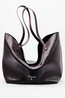 Torebki damskie - Torba typu shopper z międlonej skóry - miniaturka - grafika 1