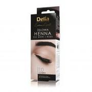 Kredki do oczu - Delia Cosmetics Henna do brwi żelowa Czarna nr 1.0 - miniaturka - grafika 1