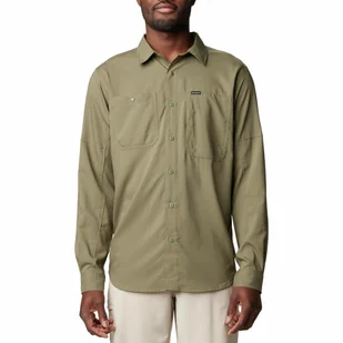 Męska koszula z długim rękawem Columbia Silver Ridge Utility Lite Long Sleeve stone green - M - Koszule męskie - miniaturka - grafika 1