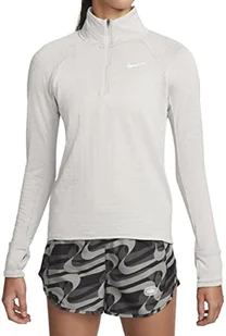Nike Therma-FIT top do biegania z zamkiem błyskawicznym na szyję dla kobiet, lt Iron ore/Reflective silv,S - Koszulki i topy damskie - miniaturka - grafika 1