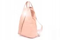 Torebki damskie - Różowy Vera Pelle włoski Plecak Skórzany damski - miniaturka - grafika 1
