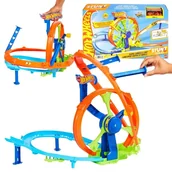 Samochody i pojazdy dla dzieci - Hot Wheels Monster Trucks Zestaw Wyścigowa Turbo Pętla + Autko - miniaturka - grafika 1