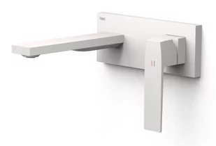 Bateria umywalkowa TRES Slim Exclusive podtynkowa Biel Matowa 20230011BM - Baterie podtynkowe - miniaturka - grafika 1