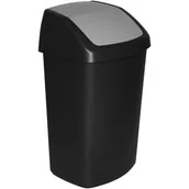 Kosze na śmieci - Kosz na śmieci Curver Swing Top czarny 50L - miniaturka - grafika 1