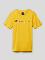 Koszulki dla chłopców - T-shirt z nadrukiem z logo - miniaturka - grafika 1