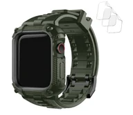 Akcesoria do smartwatchy - ETUI DO ZEGARKA APPLE IWATCH SERII 9/8/7 41mm Z PASKIEM ZIELONE +3x FOLIA - miniaturka - grafika 1