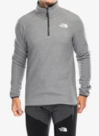 Bluzy sportowe męskie - Bluza polarowa The North Face 100 Glacier 1/4 Zip - tnf medium grey heather - miniaturka - grafika 1