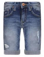 Spodenki męskie - Pepe Jeans Jeansowe Krótkie Spodenki Z Przetrzeniami 176 Kya - miniaturka - grafika 1