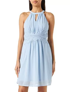 Vila Damska sukienka VIMILINA z uchwytem na szyję/SU-NOOS, Kentucky Blue/Detail:Elastic, 34, Kentucky Blue/Detail:elastic, 34 - Sukienki - miniaturka - grafika 1