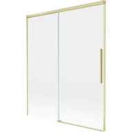 Parawany nawannowe - Mexen Rox parawan nawannowy 2-skrzydłowy rozsuwany 140 x 150 cm, transparent, złoty szczotkowany - 8C9-140-001-55-00 - miniaturka - grafika 1