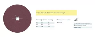 Klingspor Krążek szlifierski 180 mm, p 16 - Akcesoria do elektronarzędzi - miniaturka - grafika 1