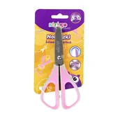 Nożyczki - Nożyczki szkolne dla leworęcznych i praworęcznych Strigo różowo-szare - miniaturka - grafika 1