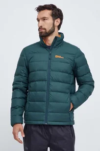 Jack Wolfskin kurtka sportowa puchowa Ather kolor zielony - Kurtki i kamizelki sportowe męskie - miniaturka - grafika 1