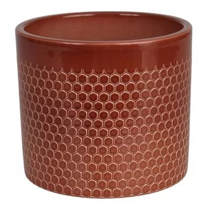 Osłonka ceramiczna 417 13 cm kasztanowy lazur - Donice - miniaturka - grafika 1