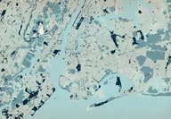 Fototapety - Nice Wall Nowy Jork - mapa w kolorach - fototapeta 366x254 FXL3353 - miniaturka - grafika 1