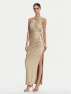 Sukienki - Fracomina Sukienka wieczorowa FQ25SD3002W798T4 Złoty Slim Fit - miniaturka - grafika 1