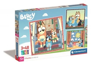 Puzzle 3x48 Super Kolor Bluey - Puzzle - miniaturka - grafika 1