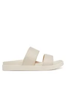 Klapki i japonki damskie - Calvin Klein Klapki Flat Slide Jacq HW0HW02486 Écru - miniaturka - grafika 1