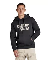 Bluzy męskie - G-STAR RAW Męska bluza z kapturem Painted Graphic Sw Hooded, Czarny (Dk Black D24664-d390-6484), XS - miniaturka - grafika 1