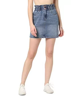 ONLY Damska spódnica dżinsowa Paperbag, niebieski (medium blue denim), M - Spódnice - miniaturka - grafika 1