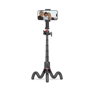 TECH-PROTECT L07S BLUETOOTH SELFIE STICK FLEXIBLE TRIPOD BLACK - Selfie stick - miniaturka - grafika 2