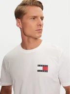 Koszulki męskie - Tommy Jeans T-Shirt Essential Flag DM0DM20740 Biały Slim Fit - miniaturka - grafika 1