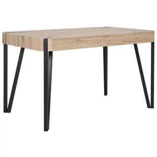 Beliani Stół do jadalni 130 x 80 cm jasnobrązowy CAMBELL - Stoły - miniaturka - grafika 1