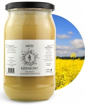 Miód Rzepakowy Naturalny Polski 1050g