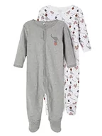 Śpiochy dla niemowląt - NAME IT piżama dla małych dzieci uniseks, szary melanż, 68 cm - miniaturka - grafika 1