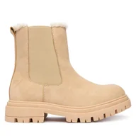 Buty dla dziewczynek - Botki Calvin Klein V3A5-83126-0315500 S Beżowy - miniaturka - grafika 1