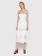 Sukienki - Iconique Sukienka letnia IC22 096 Biały Regular Fit - miniaturka - grafika 1