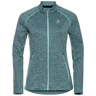 Kurtki damskie - Odlo Damska kurtka TENCIA Midlayer, niebieski Blue Wing Teal Melange - miniaturka - grafika 1