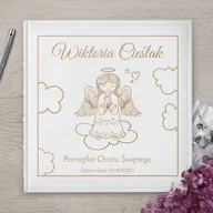 Albumy fotograficzne - Duży album na zdjęcia z grawerem dla dziewczynki na chrzest - miniaturka - grafika 1