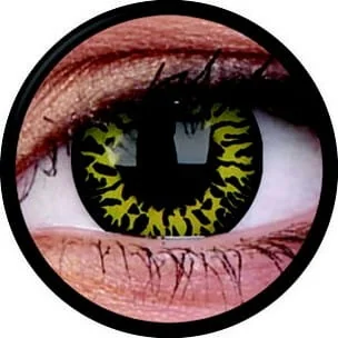 Maxvue Vision Crazy Lens - Yellow Eclipse, 2 szt moc 0.00 - Soczewki kontaktowe - miniaturka - grafika 1