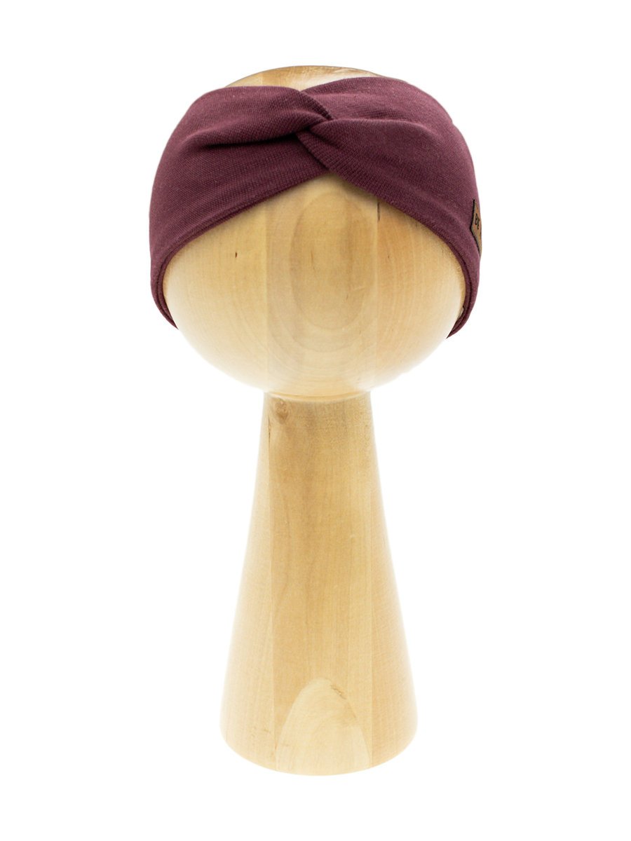 Dziewczęca opaska prążek bordowa Nicol