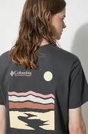 Koszulki sportowe damskie - Columbia t-shirt bawełniany Boundless Beauty damski kolor szary 2036581 - miniaturka - grafika 1
