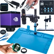 Mikroskopy i lupy - Mikroskop Rosfix MIKROSKOP CYFROWY STABILNY KAMERA HDMI USB SILIKONOWA MATA ŻELAZNA PODSTAWA - miniaturka - grafika 1