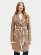 Płaszcze damskie - Guess Płaszcz przejściowy W5RL19 WGVR2 Beżowy Regular Fit - miniaturka - grafika 1