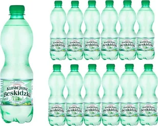 Woda KURACJUSZ Beskidzki woda gazowana 0,5 l x 12 sztuk - Woda - miniaturka - grafika 1